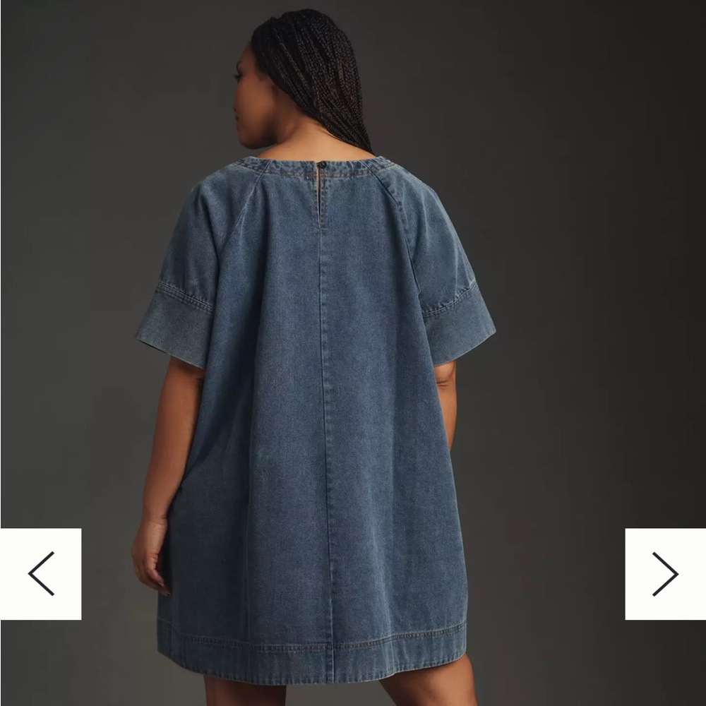 Anthropologie Blue Denim Dress - Picture 2 of 5